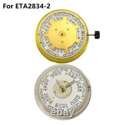 1Pcs 28800bph Dual Calendar Automatic Self-Winding Watch Movement For ETA 2834-2