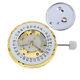 4-hand Gold Plate Automatic Mechanical Watch Movement Replace For Eta 2836-2 Gmt