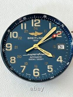 Automatic Breitling Super Ocean Blue Movement, ETA 2892 working good condition