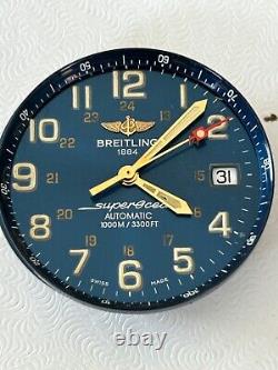 Automatic Breitling Super Ocean Blue Movement, ETA 2892 working good condition