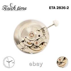 ETA 2836-2 Genuine Swiss Automatic Movement, 25 Jewels, Day/Date Disks on 3