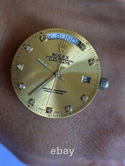 Eta 2834-2 Movement & Diamonds Dial Automatic Date 25 Jewels Swiss Made Running