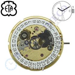 Genuine ETA 2824-2 Automatic Watch Movement Swiss Made Gold Colored GILT NEW