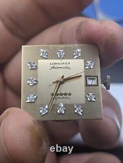 LONGINES Admiral Automatic Complet Movement 111LC, Diamond Dial, Crown, Crystal