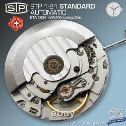 MOVEMENT AUTOMATIC STP STP1-21, STANDARD SWISS MADE compat. ETA 2824-2 + SW200-1