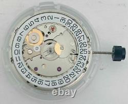Nos Swiss 25j Eta 2824-2 Automatic Wristwatch Movement White Day/date Discs Nos