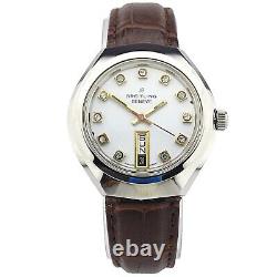 Vintage Breitling Genève Automatic ETA Swiss Movement white Dial Date/Day