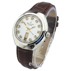 Vintage Breitling Genève Automatic ETA Swiss Movement white Dial Date/Day