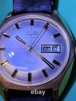 Vintage Vulcain Men's Automatic Watch ETA 2638 Movement Keeps Very Good Time